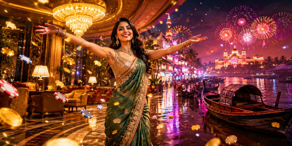 সুন্দরবনের নিয়ন আলোর পরিবেশে অনলাইন বেটিং উপভোগের দৃশ্য